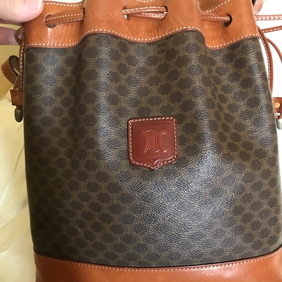 **SOLD** Céline Vintage Macadam Bucket Bag - Picture 3 of 8